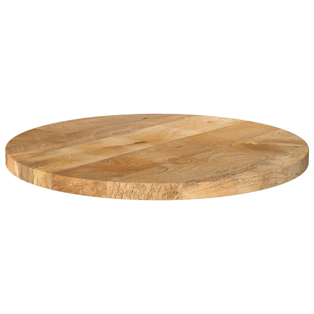 Piano per Tavolo Ã˜ 50x3,8 cm Rotondo in Legno Massello di Mango