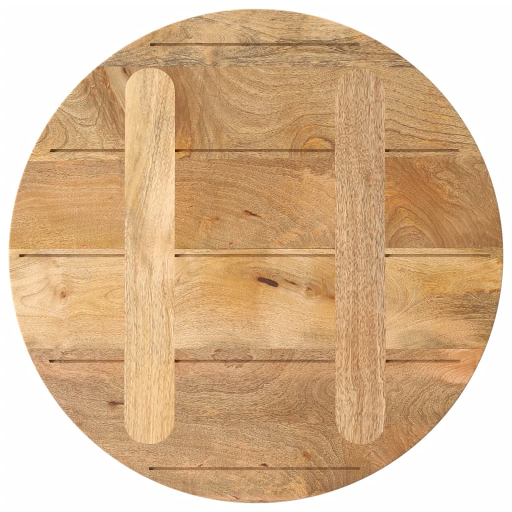 Piano per Tavolo Ã˜ 50x3,8 cm Rotondo in Legno Massello di Mango