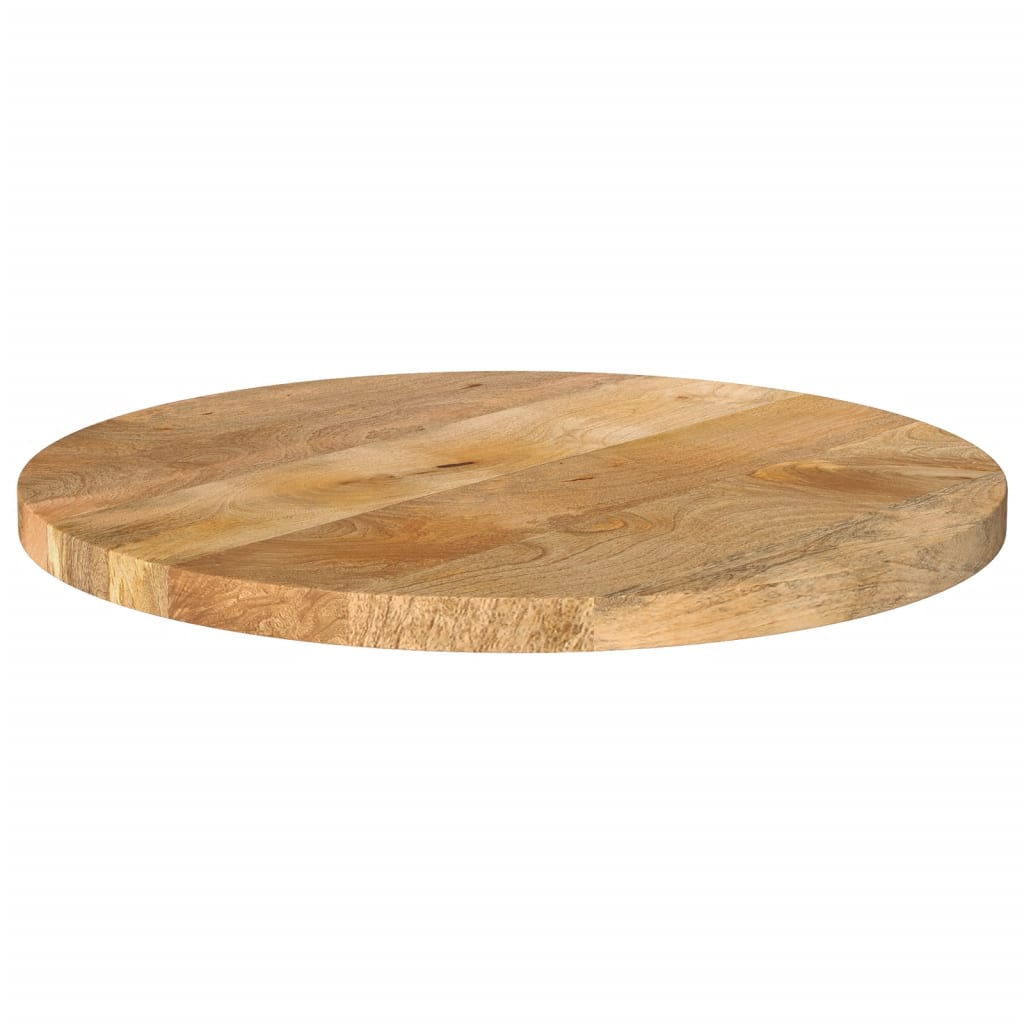 Piano per Tavolo Ã˜ 60x2,5cm Rotondo in Legno Massello di Mango