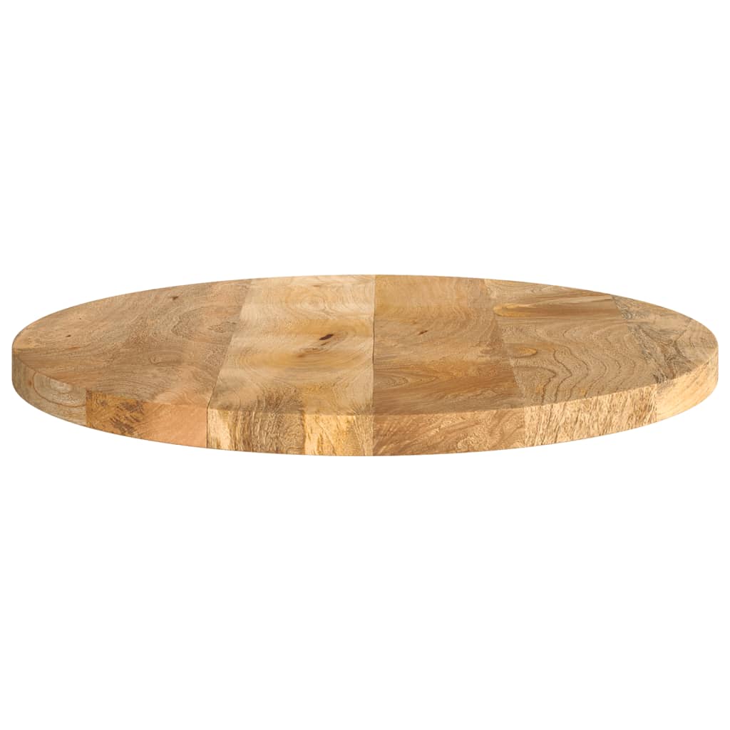 Piano per Tavolo Ã˜ 60x2,5cm Rotondo in Legno Massello di Mango