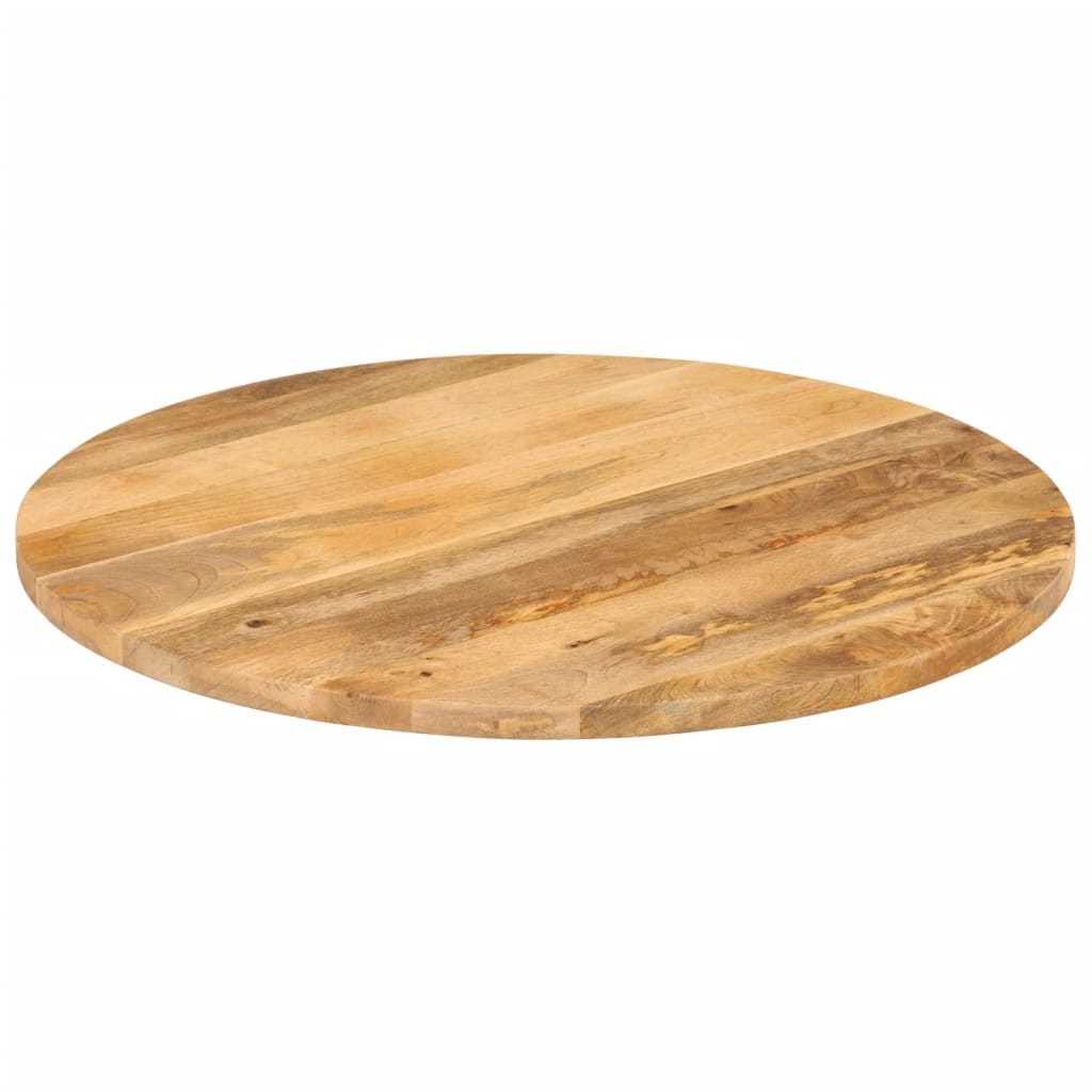 Piano per Tavolo Ã˜ 70x2,5cm Rotondo in Legno Massello di Mango