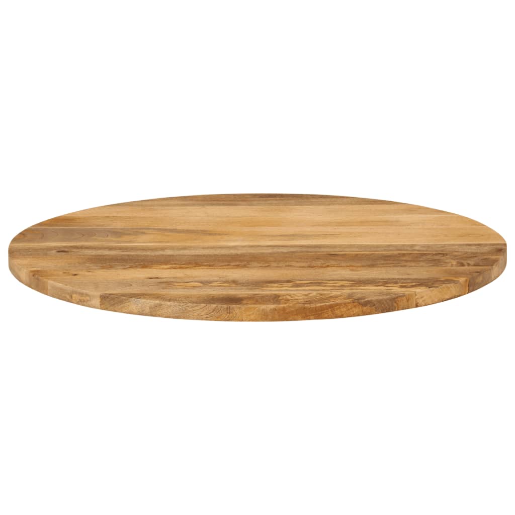 Piano per Tavolo Ã˜ 80x3,8 cm Rotondo in Legno Massello di Mango