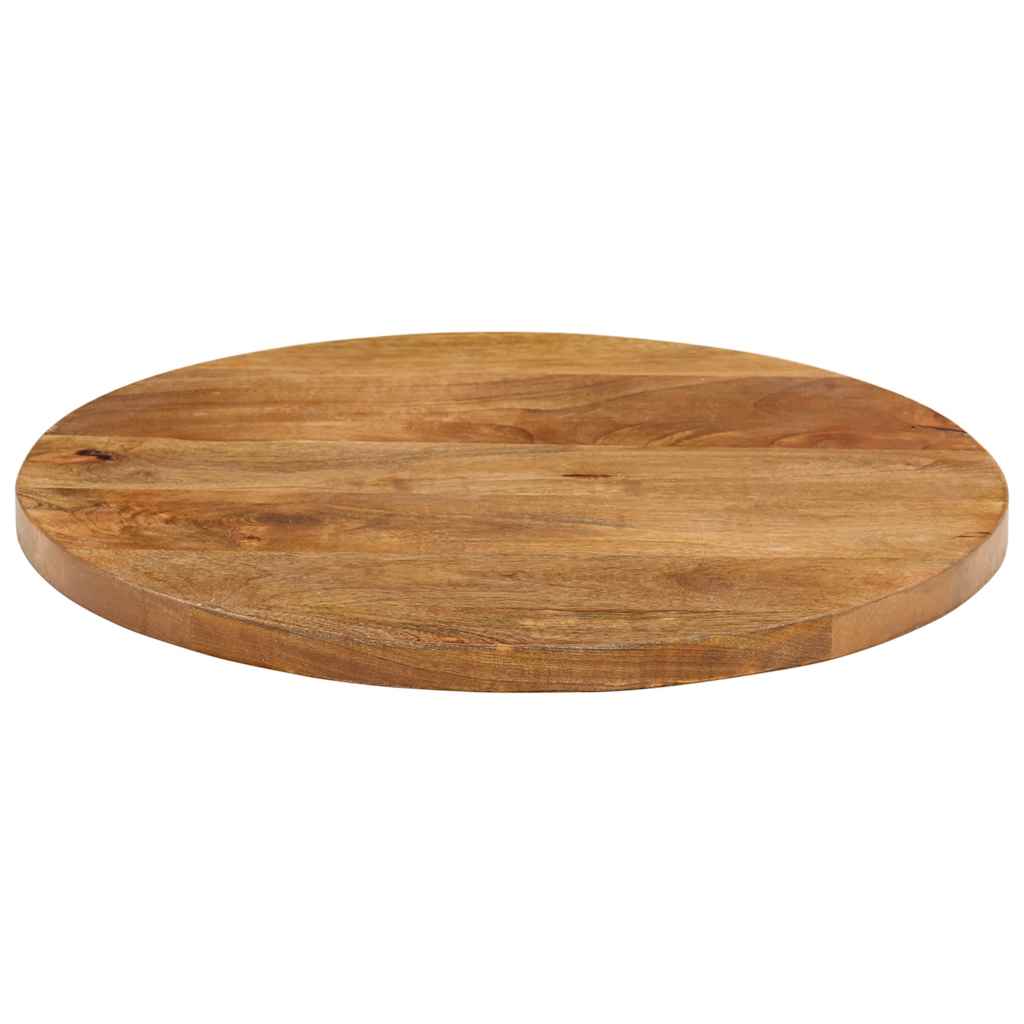 Piano per Tavolo Ã˜ 40x2,5cm Rotondo in Legno Massello di Mango