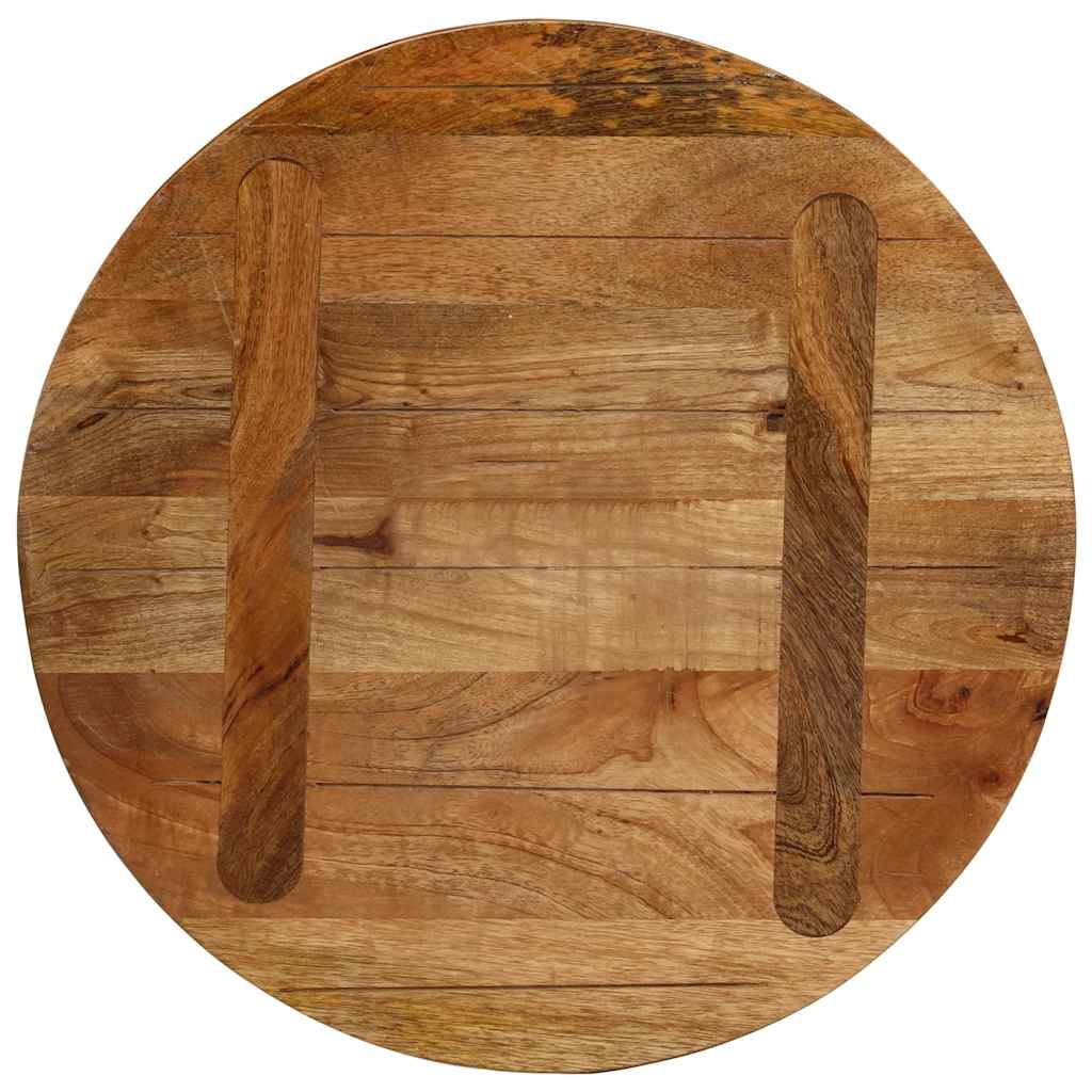Piano per Tavolo Ã˜ 40x2,5cm Rotondo in Legno Massello di Mango