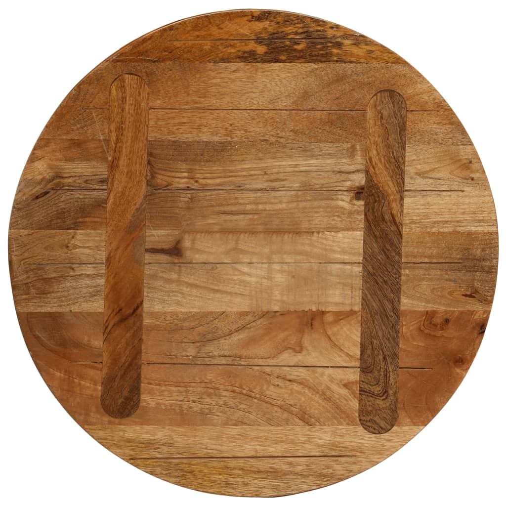 Piano per Tavolo Ã˜ 40x3,8 cm Rotondo in Legno Massello di Mango