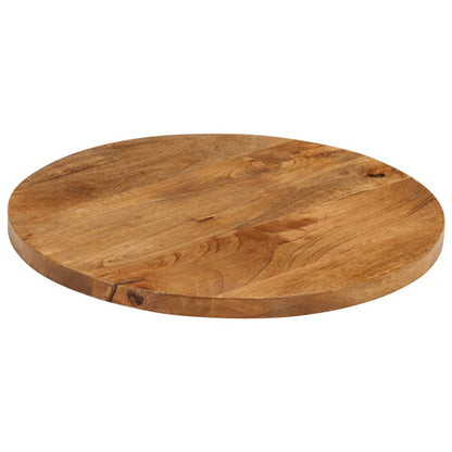 Piano per Tavolo Ã˜ 50x3,8 cm Rotondo in Legno Massello di Mango