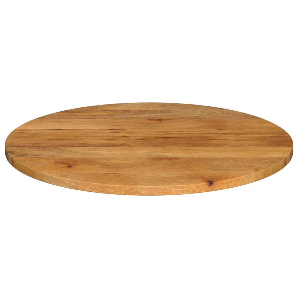 Piano per Tavolo Ã˜ 70x2,5cm Rotondo in Legno Massello di Mango