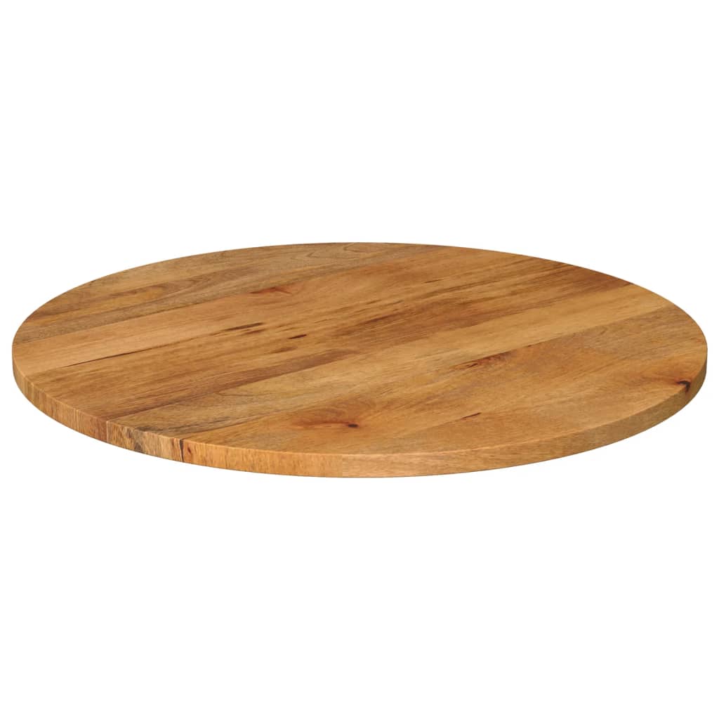 Piano per Tavolo Ã˜ 80x3,8 cm Rotondo in Legno Massello di Mango