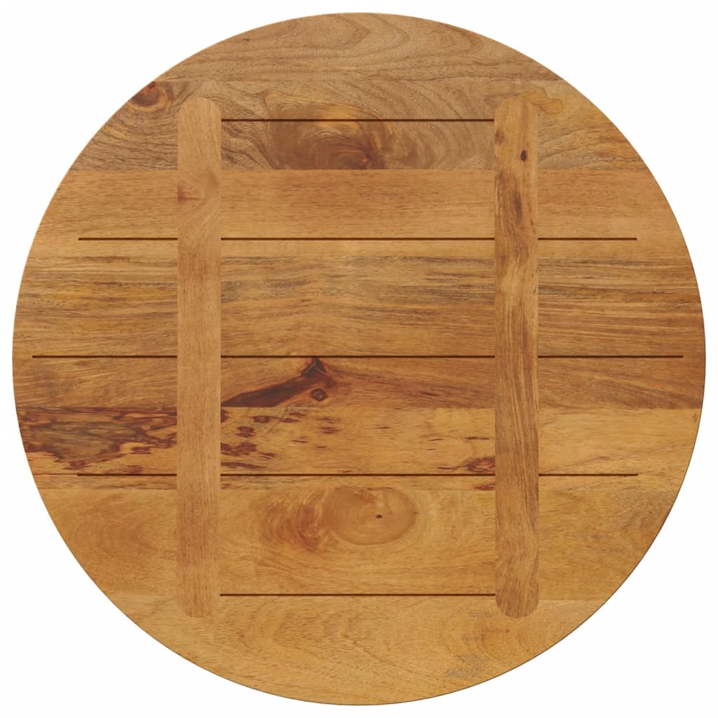 Piano per Tavolo Ã˜ 80x3,8 cm Rotondo in Legno Massello di Mango