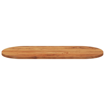 Piano Tavolo 90x40x2,5 cm Ovale in Legno Massello di Acacia