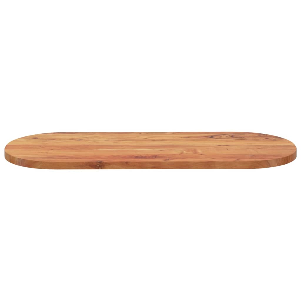 Piano Tavolo 100x40x2,5 cm Ovale in Legno Massello di Acacia