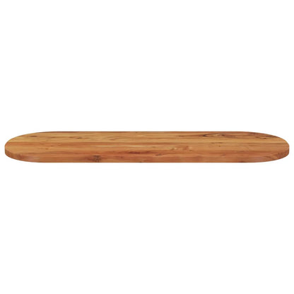Piano Tavolo 110x40x2,5 cm Ovale in Legno Massello di Acacia