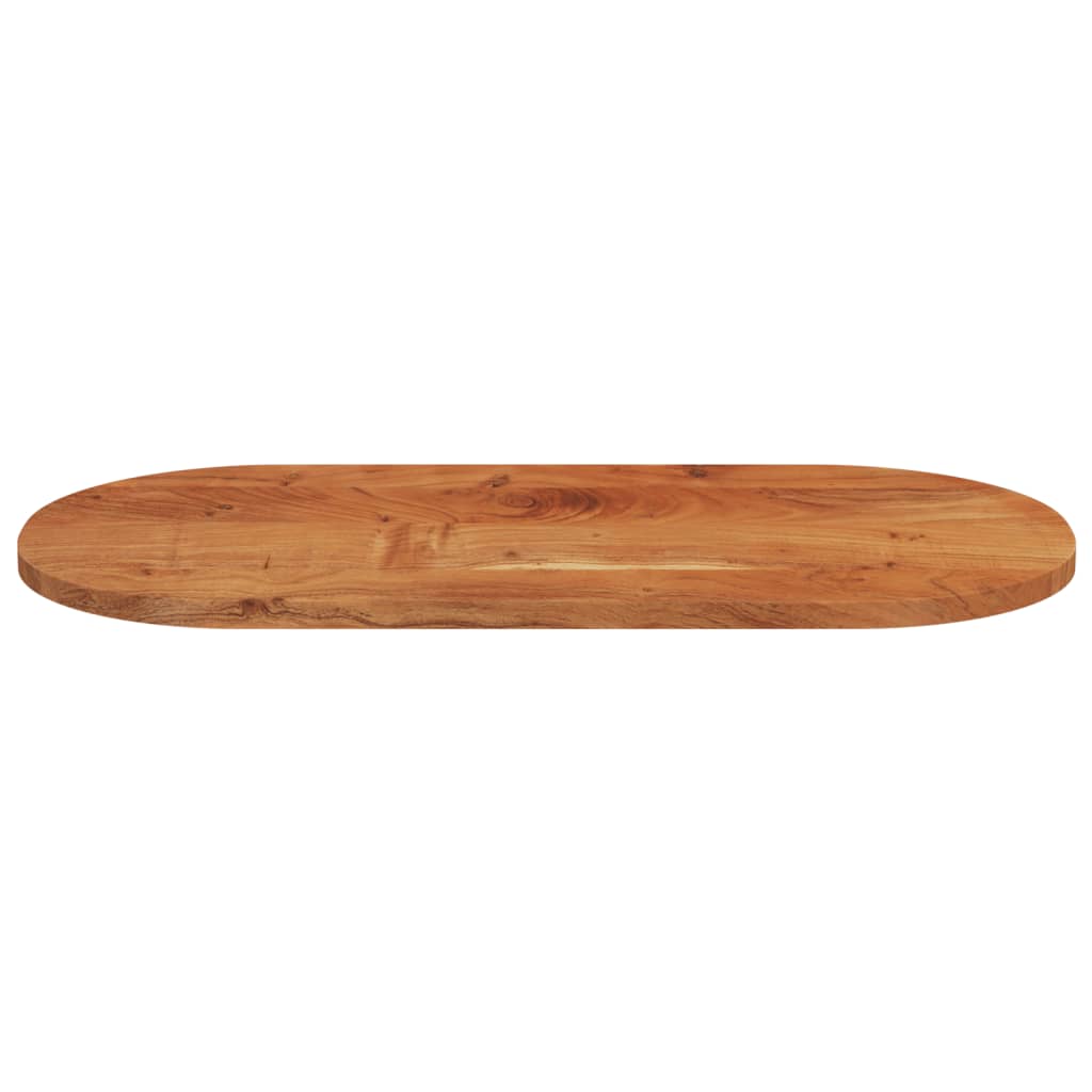 Piano Tavolo 100x50x2,5 cm Ovale in Legno Massello di Acacia
