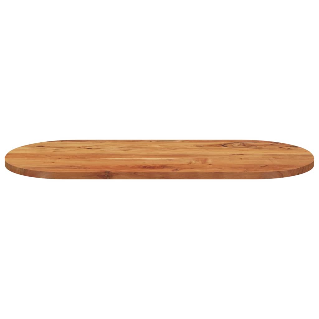 Piano Tavolo 110x50x2,5 cm Ovale in Legno Massello di Acacia