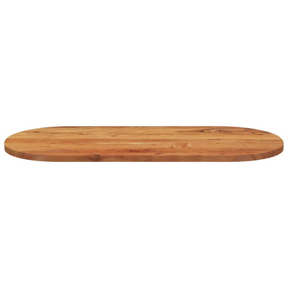 Piano Tavolo 110x50x2,5 cm Ovale in Legno Massello di Acacia