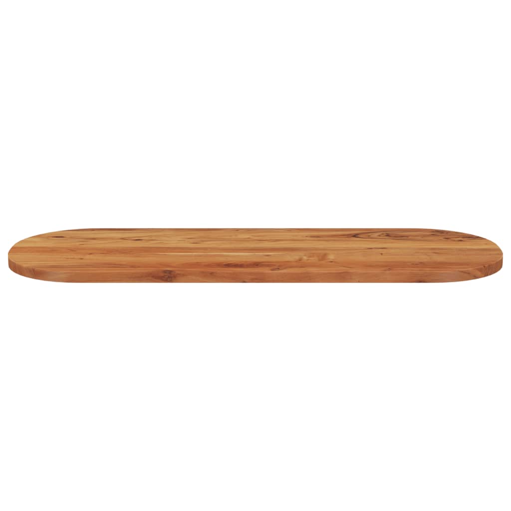 Piano Tavolo 140x50x2,5 cm Ovale in Legno Massello di Acacia