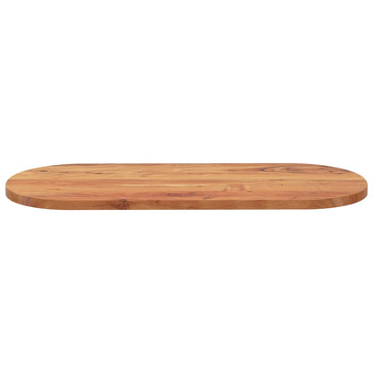 Piano Tavolo 100x40x3,8 cm Ovale in Legno Massello di Acacia