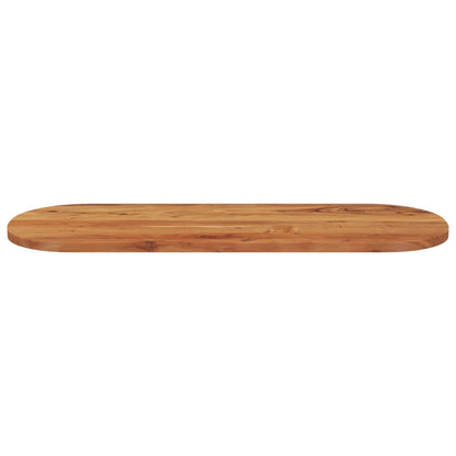 Piano Tavolo 110x40x3,8 cm Ovale in Legno Massello di Acacia