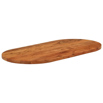 Piano Tavolo 150x50x3,8 cm Ovale in Legno Massello di Acacia