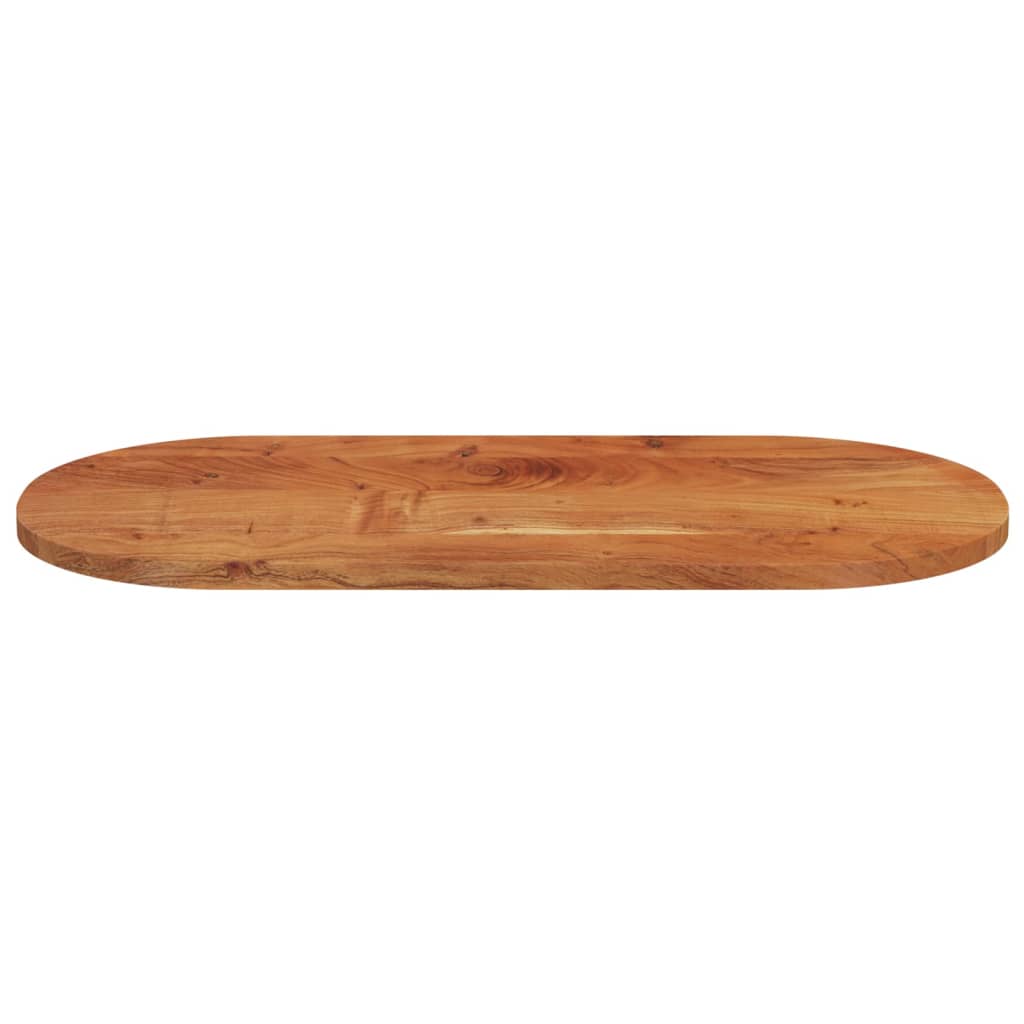Piano Tavolo 150x50x3,8 cm Ovale in Legno Massello di Acacia