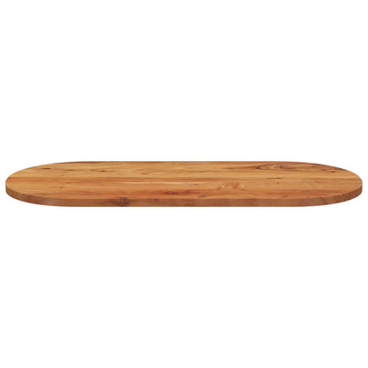 Piano Tavolo 110x50x3,8 cm Ovale in Legno Massello di Acacia