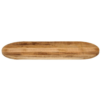 Piano Tavolo 110x40x2,5 cm Ovale Legno Massello Grezzo di Mango