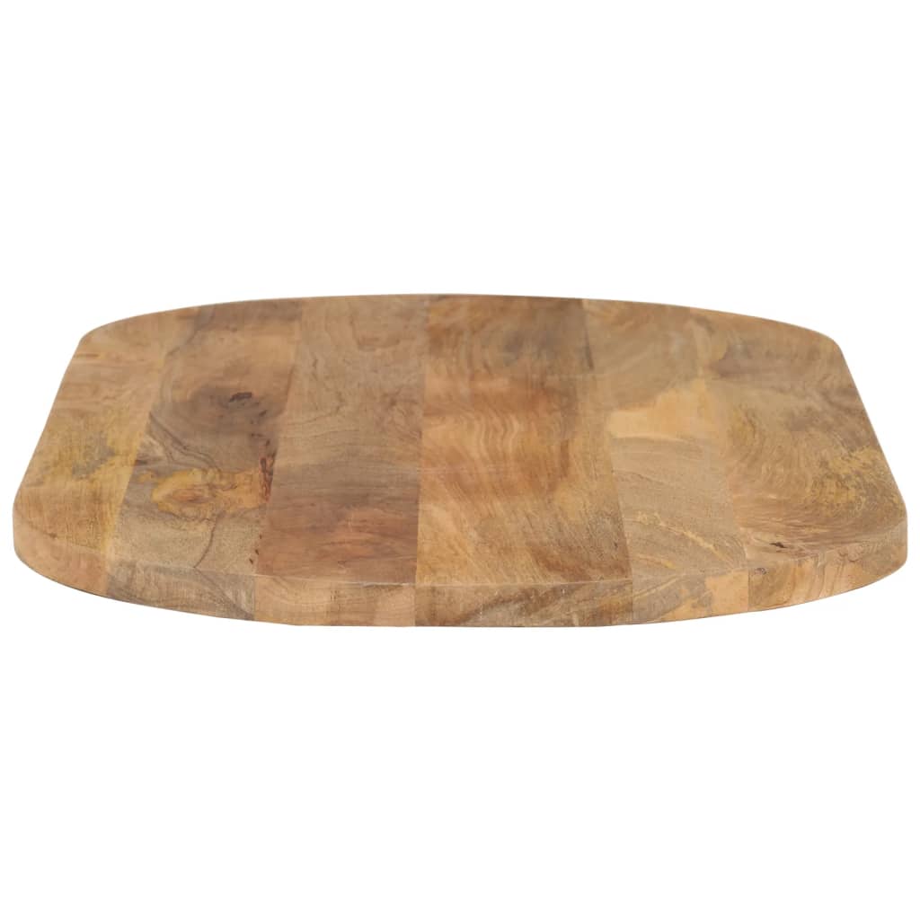 Piano Tavolo 80x40x2,5 cm Ovale in Legno Massello di Mango