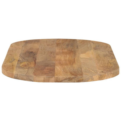 Piano Tavolo 80x40x2,5 cm Ovale in Legno Massello di Mango