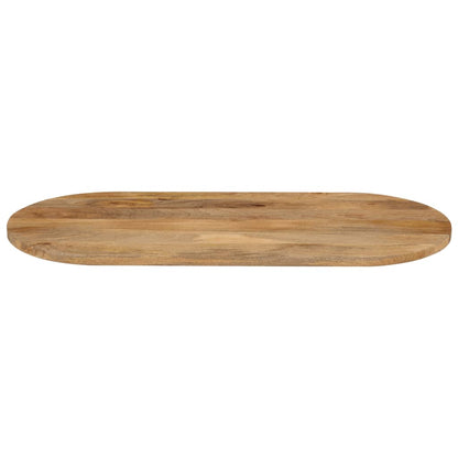 Piano Tavolo 80x40x3,8 cm Ovale in Legno Massello di Mango