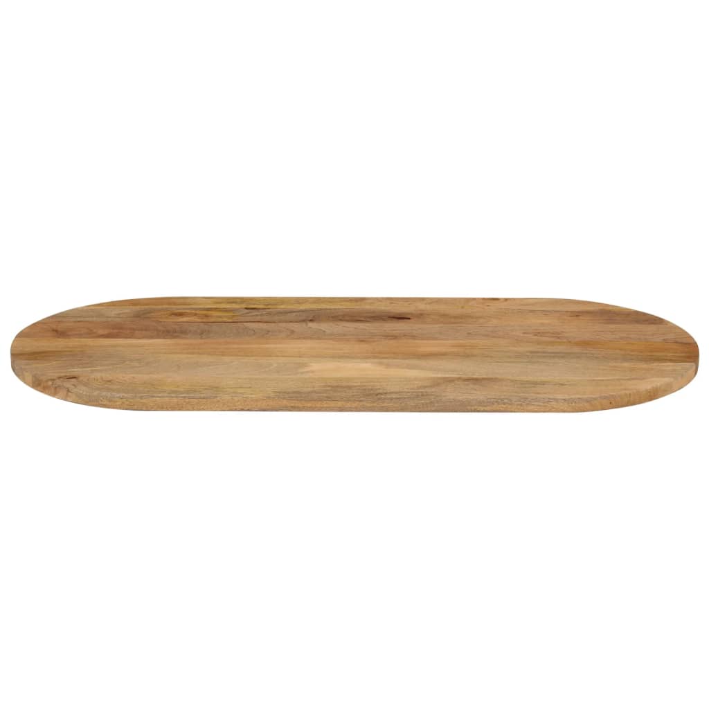 Piano Tavolo 100x40x3,8 cm Ovale in Legno Massello di Mango