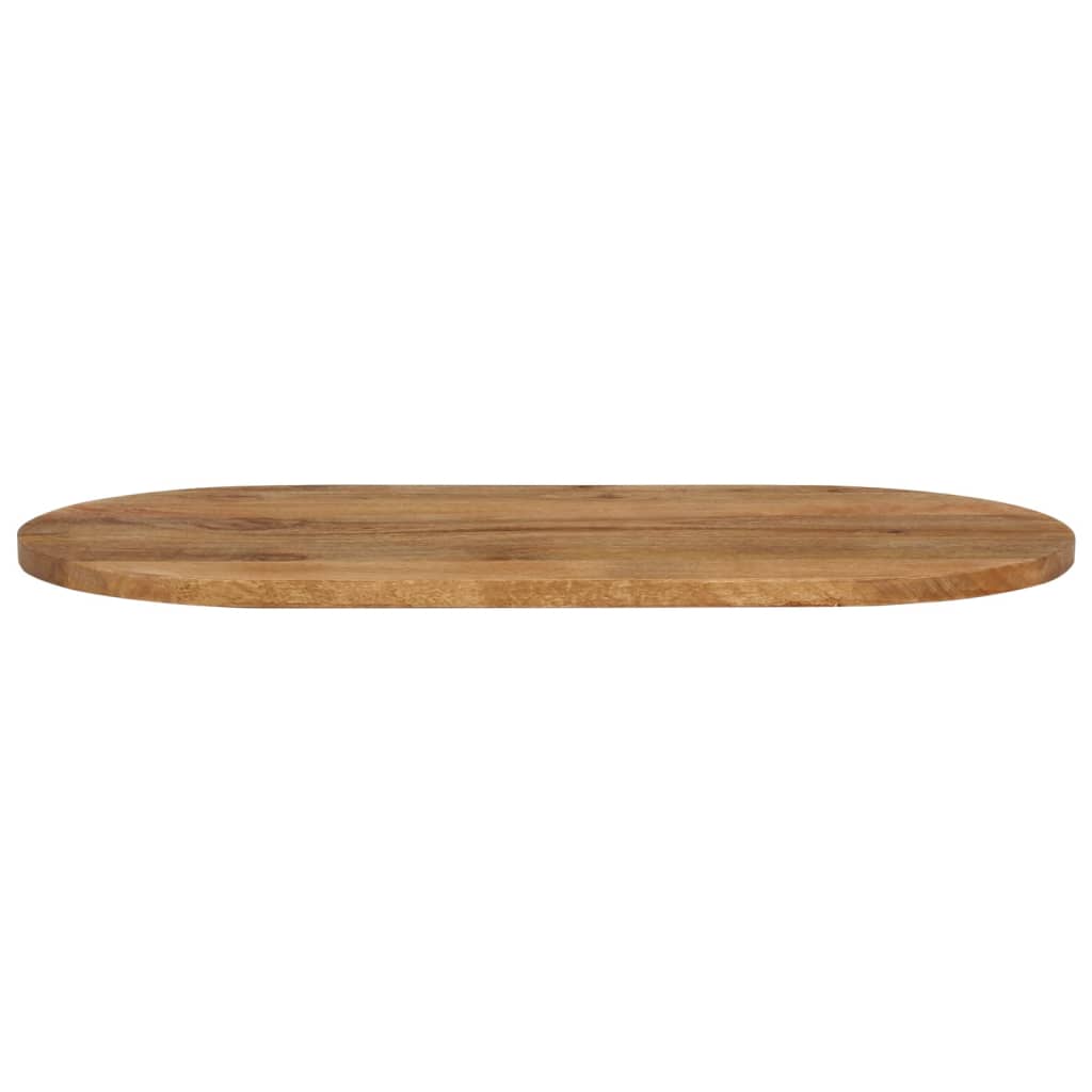 Piano Tavolo 80x40x2,5 cm Ovale in Legno Massello di Mango