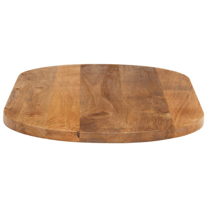 Piano Tavolo 100x50x2,5 cm Ovale in Legno Massello di Mango