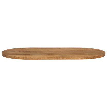Piano Tavolo 120x50x2,5 cm Ovale in Legno Massello di Mango