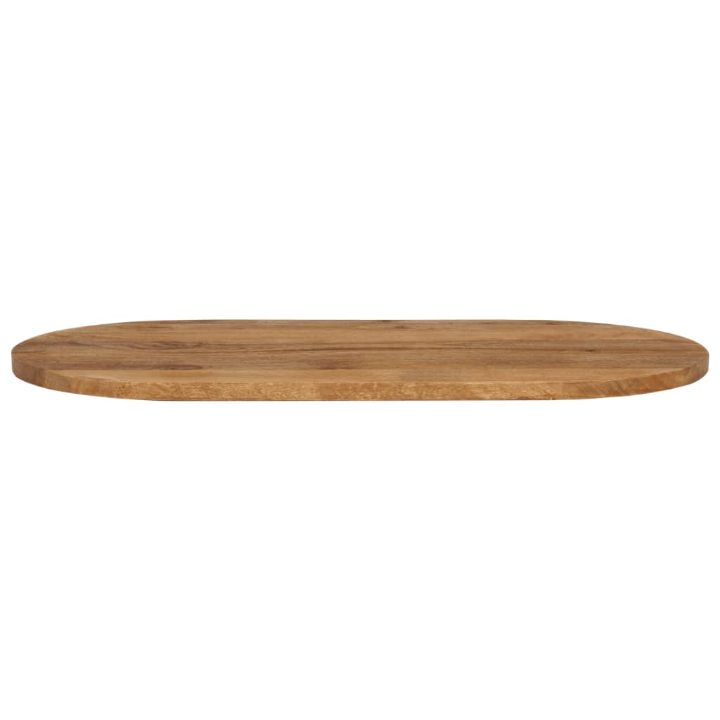 Piano Tavolo 120x60x2,5 cm Ovale in Legno Massello di Mango