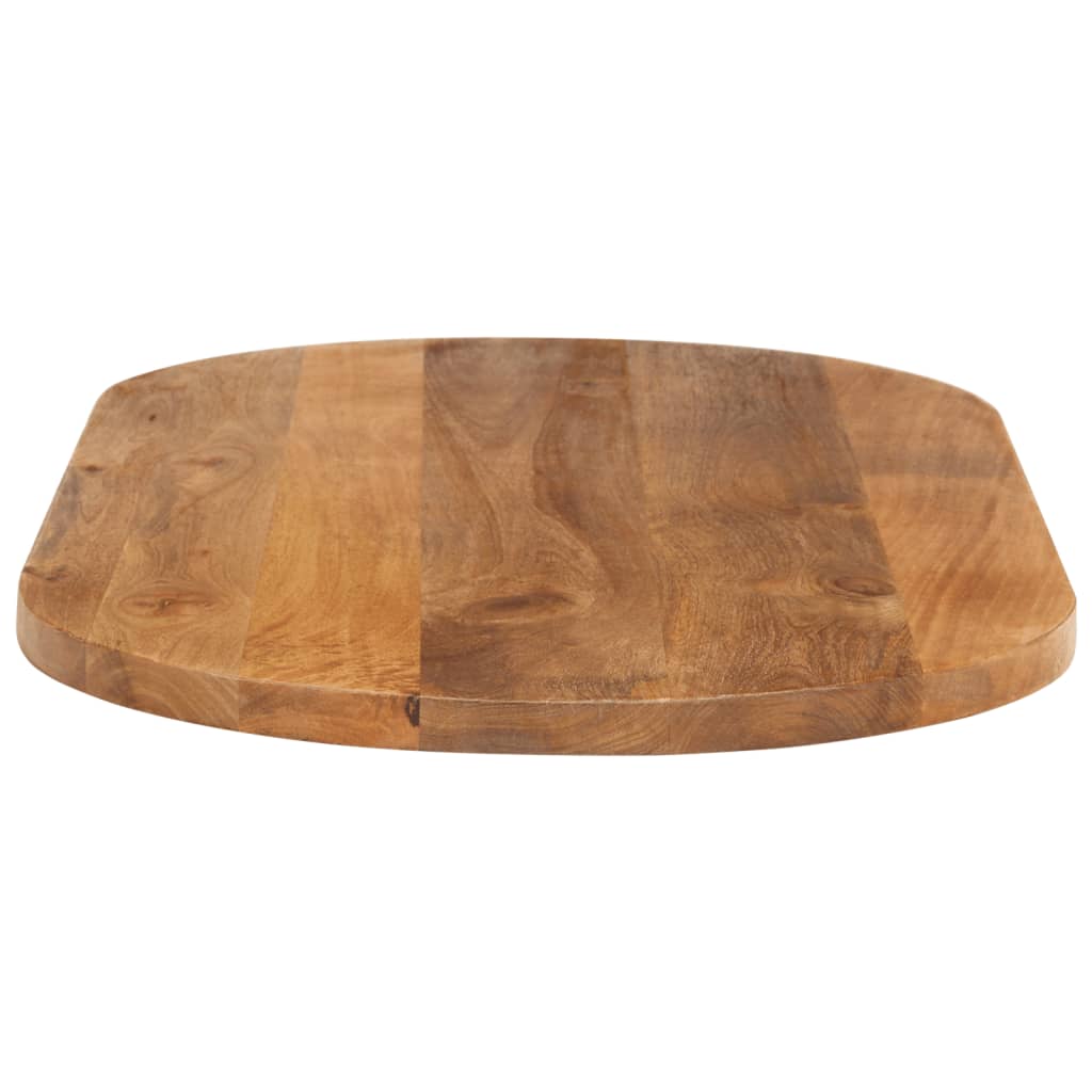 Piano Tavolo 120x60x2,5 cm Ovale in Legno Massello di Mango