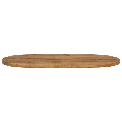 Piano Tavolo 100x40x3,8 cm Ovale in Legno Massello di Mango