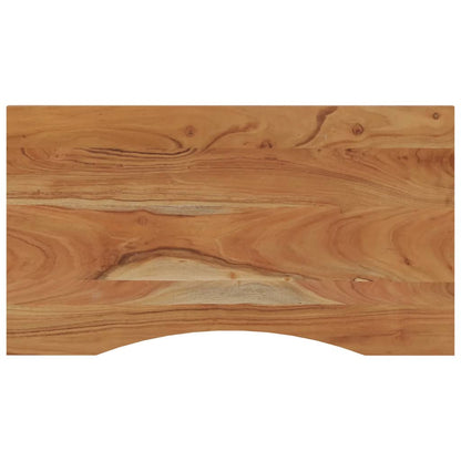 Piano Scrivania 80x50x2,5 cm Rettangolare Legno Massello Acacia
