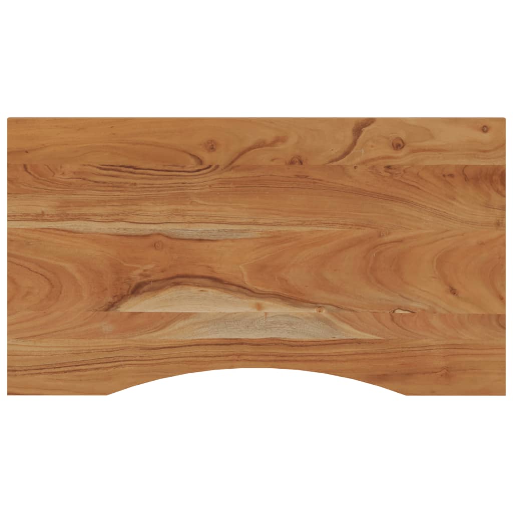 Piano Scrivania 100x50x2,5cm Rettangolare Legno Massello Acacia