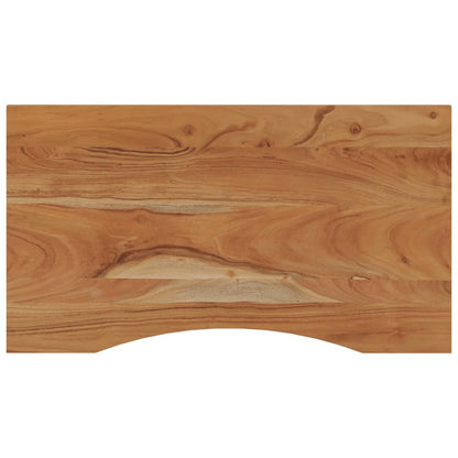 Piano Scrivania 100x50x2,5cm Rettangolare Legno Massello Acacia