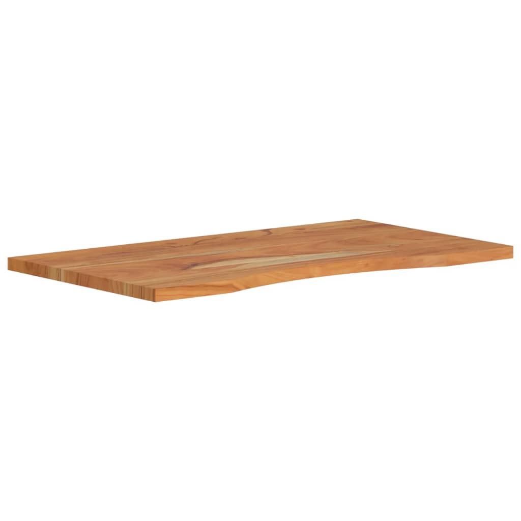 Piano Scrivania 100x50x2,5cm Rettangolare Legno Massello Acacia