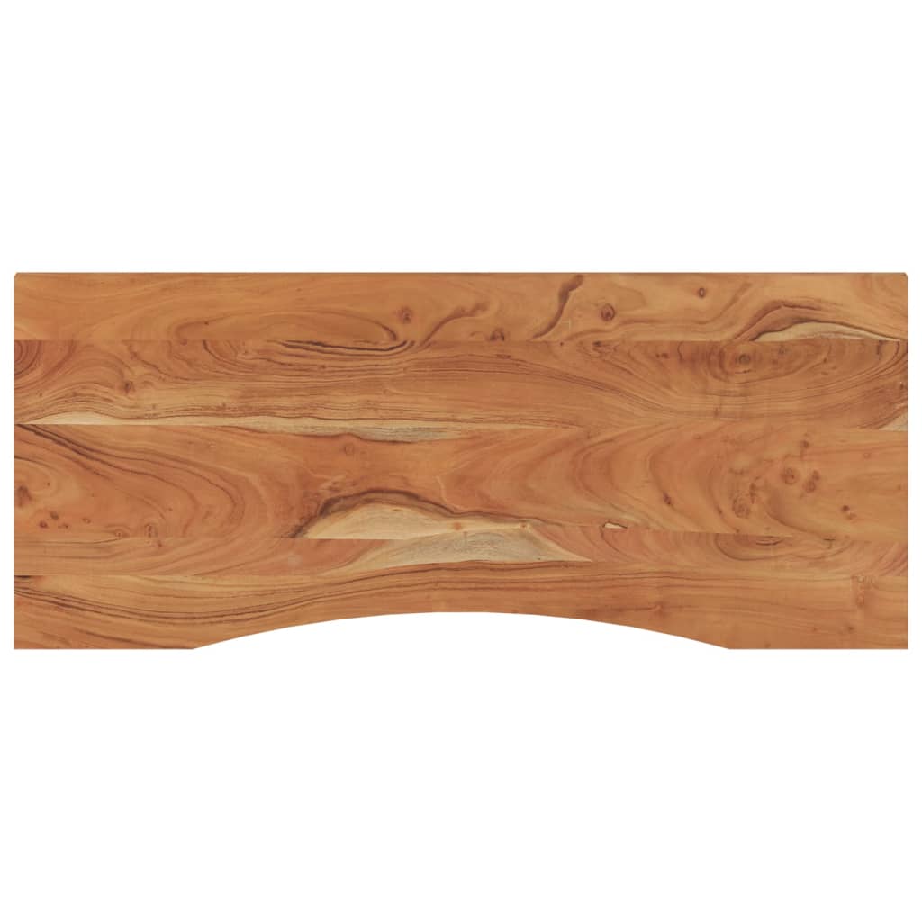 Piano Scrivania 120x50x2,5cm Rettangolare Legno Massello Acacia