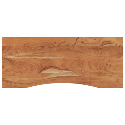 Piano Scrivania 120x50x2,5cm Rettangolare Legno Massello Acacia