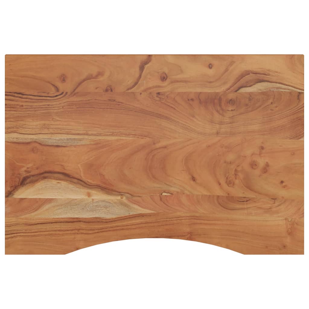 Piano Scrivania 100x60x2,5cm Rettangolare Legno Massello Acacia