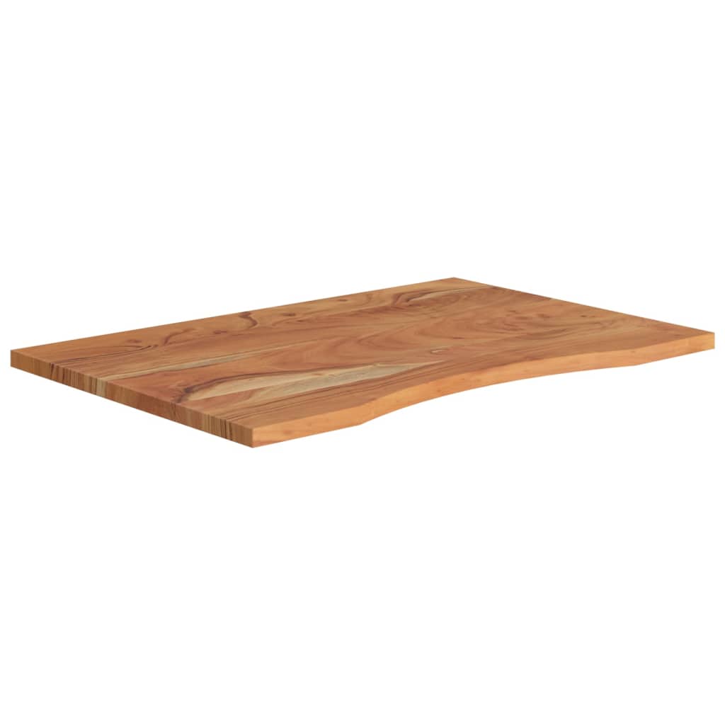 Piano Scrivania 100x60x2,5cm Rettangolare Legno Massello Acacia