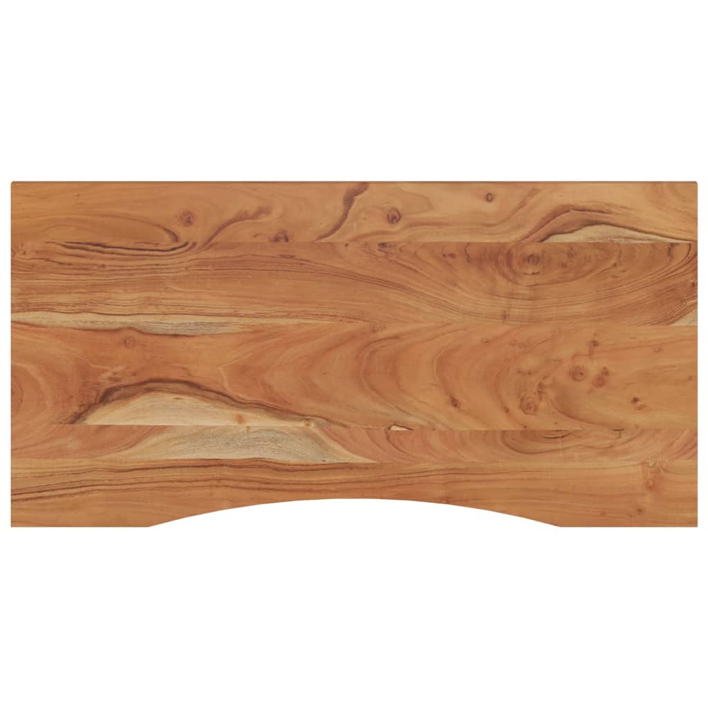 Piano Scrivania 110x60x2,5cm Rettangolare Legno Massello Acacia