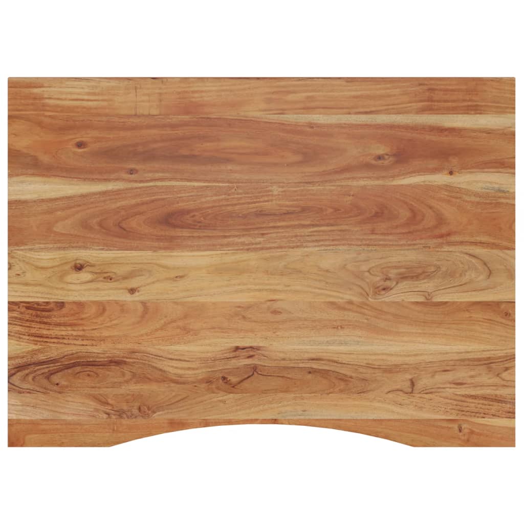 Piano Scrivania 100x80x2,5cm Rettangolare Legno Massello Acacia