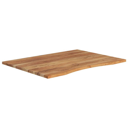Piano Scrivania 100x80x2,5cm Rettangolare Legno Massello Acacia