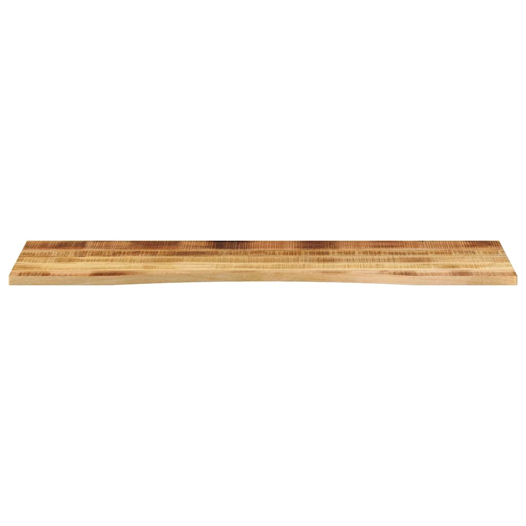 Piano Scrivania con Curva 160x50x2,5cm Massello Grezzo di Mango