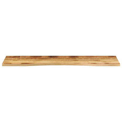Piano Scrivania con Curva 160x50x2,5cm Massello Grezzo di Mango