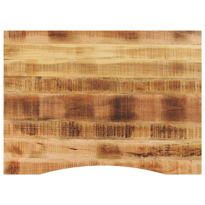 Piano Scrivania con Curva 110x80x2,5cm Massello Grezzo di Mango